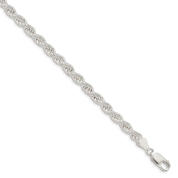 24" Sterling Silver 5mm Solid Rope Chain Necklace