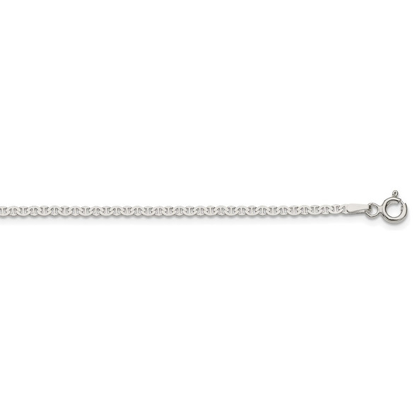 24" Sterling Silver 2.25mm Flat Anchor Chain Necklace