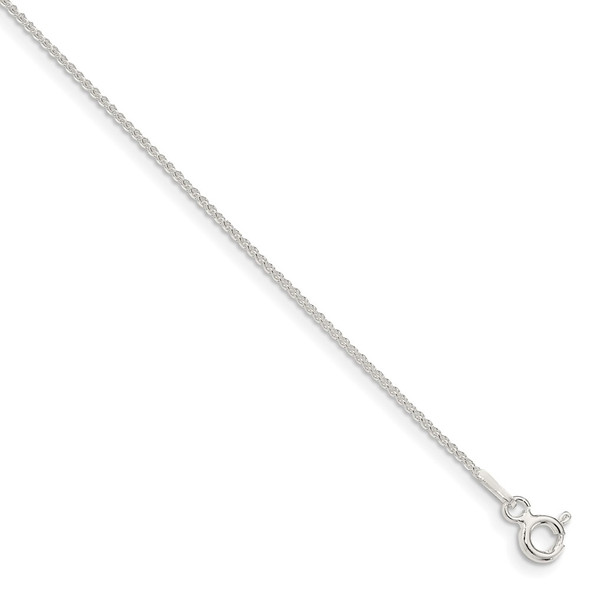 26" Sterling Silver 1mm Round Spiga Chain Necklace