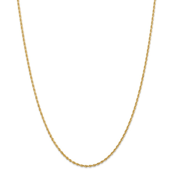 28" 14k Yellow Gold 2.00mm Diamond-cut Quadruple Rope Chain Necklace