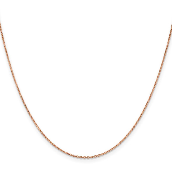 30" 14k Rose Gold 1.4mm Diamond-cut Cable Chain Necklace