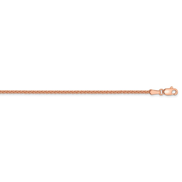 24" 14k Rose Gold 1.65mm Solid Polished Spiga Chain Necklace