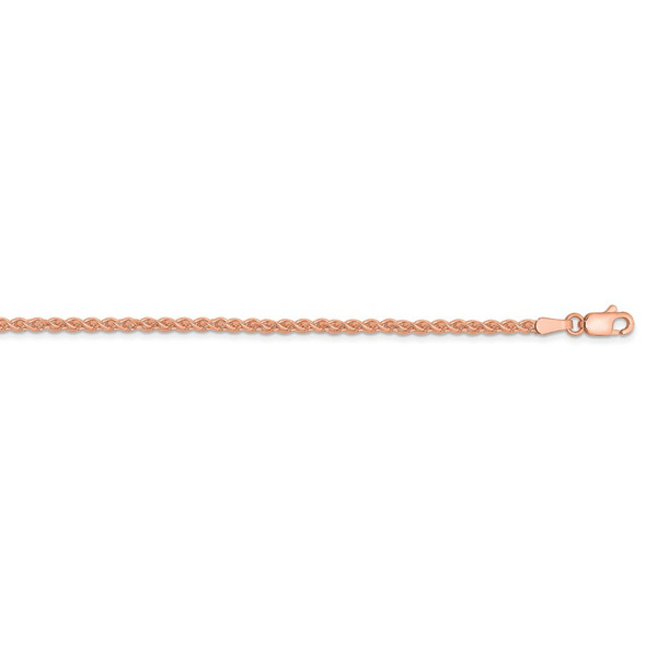 20" 14k Rose Gold 2.00mm Solid Polished Spiga Chain Necklace