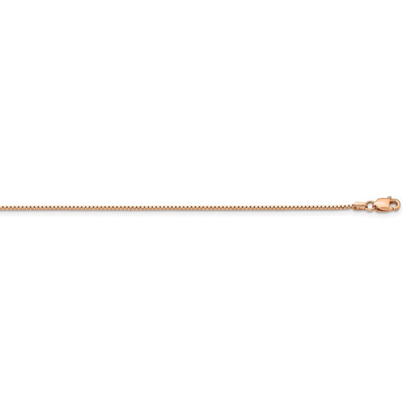 24" 14k Rose Gold .95mm Box Chain Necklace