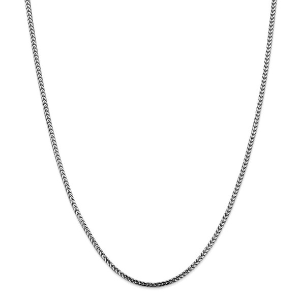 26" 14k White Gold 2.5mm Franco Chain Necklace