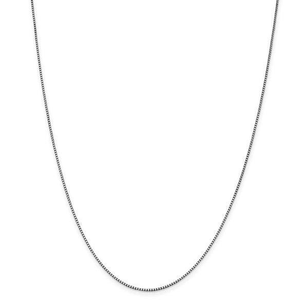 26" 14k White Gold 1.05mm Box Chain Necklace