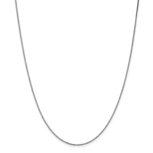 22" 14k White Gold 1.1mm Box Chain Necklace