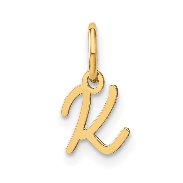 14k Yellow Gold Upper Case Letter K Initial Charm