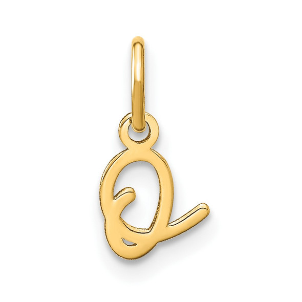 14k Yellow Gold Upper Case Letter O Initial Charm
