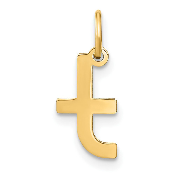 14k Yellow Gold Lowercase Letter T Initial Charm XNA1384Y/T