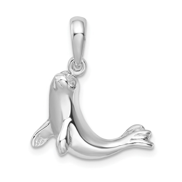 Sterling Silver Polished Seal Pendant
