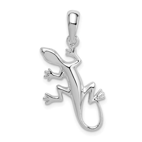 Sterling Silver Polished Gecko Pendant