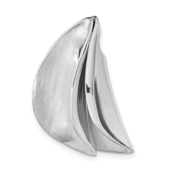 Sterling Silver Rhodium-plated Brushed & Polished 2 Piece Pendant