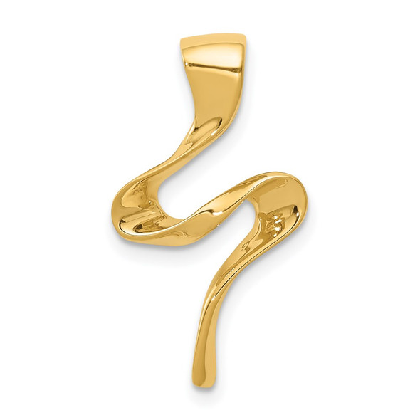 14k Yellow Gold Omega Slide Pendant SL529