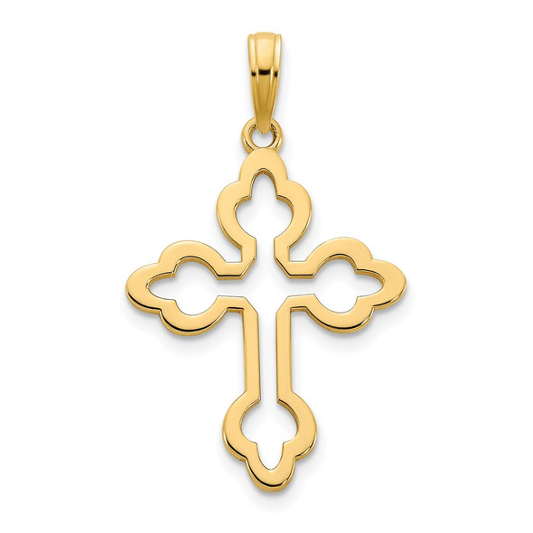 14k Yellow Gold Cross Pendant D5219