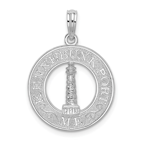 Sterling Silver Kennebunkport Circle w/Lighthouse Pendant
