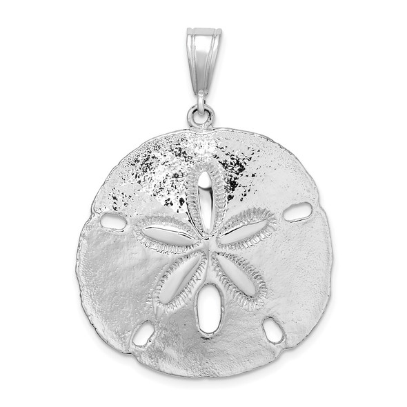 Sterling Silver Polished Sand Dollar Pendant QC9964