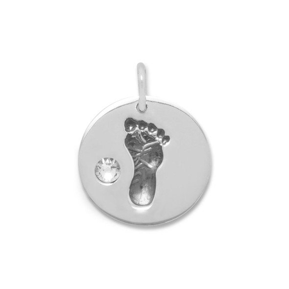 Sterling Silver Bundle Of Joy! Footprint Charm