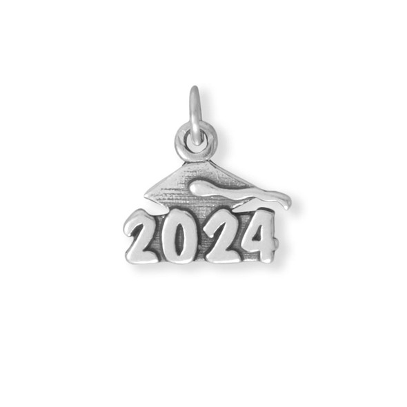 Sterling Silver Great Grad! 2024 Graduation Charm