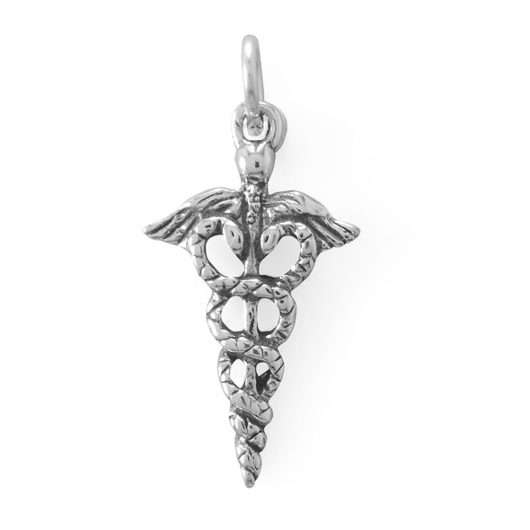 Sterling Silver Making A Difference - Medical Caduceus Charm