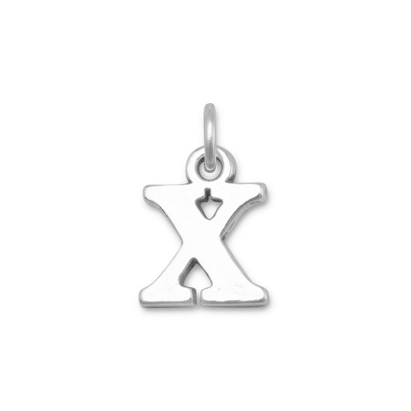 Sterling Silver Oxidized "X" Charm