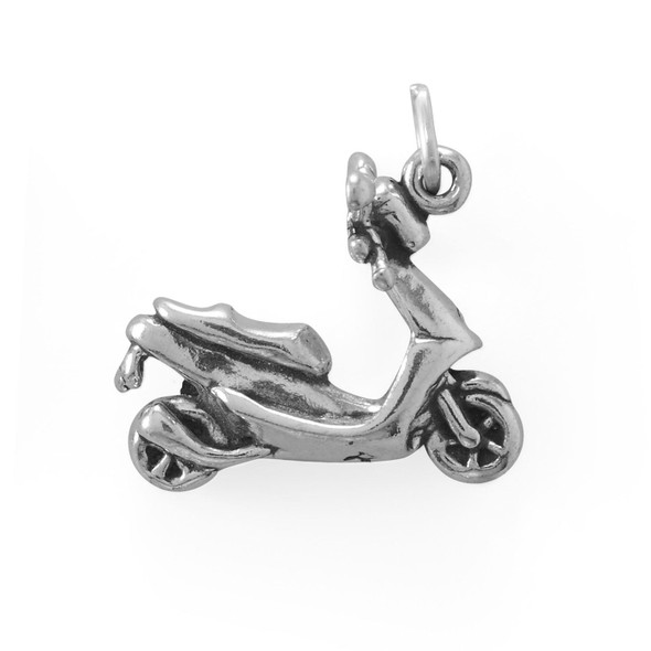 Sterling Silver Zippy Moped Scooter Charm