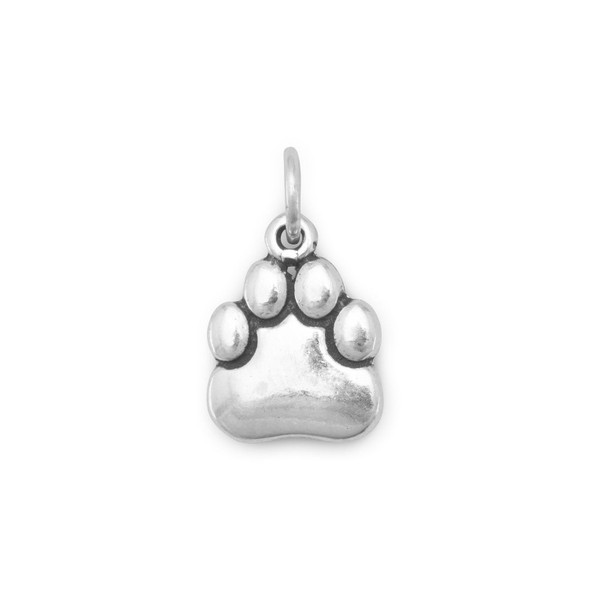 Sterling Silver Paw Print Charm