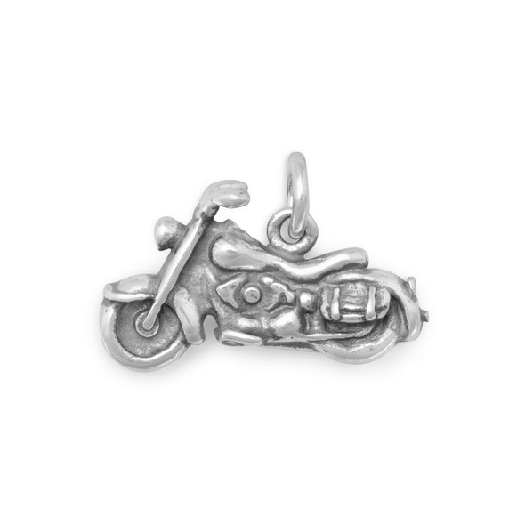 Sterling Silver Motorcycle Charm