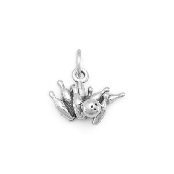 Sterling Silver Bowling Strike Charm