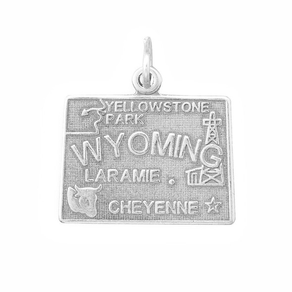 Sterling Silver Wyoming State Charm