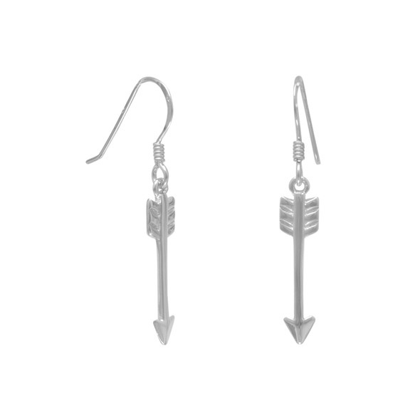 Sterling Silver Aim High Arrow Earrings