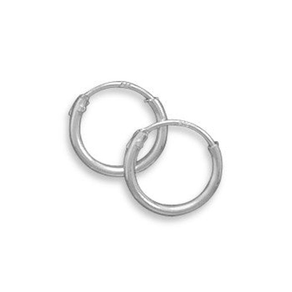 Sterling Silver 10mm Endless Hoop Earrings