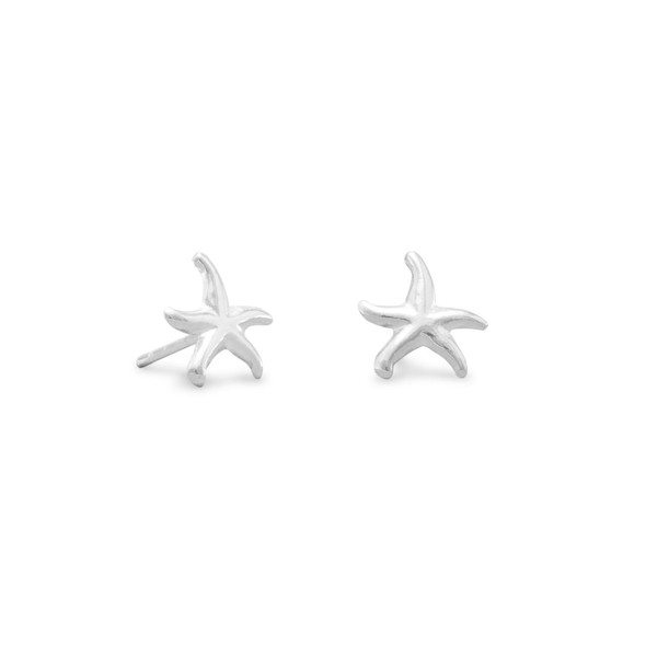 Sterling Silver Starfish Stud Earrings