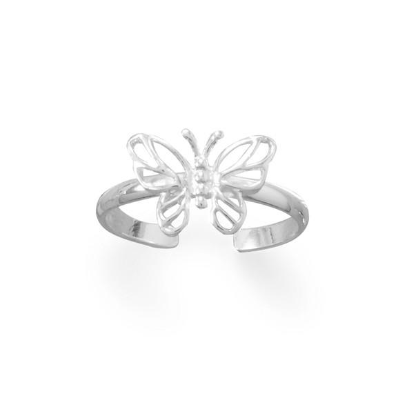 Sterling Silver Pretty Butterfly Toe Ring