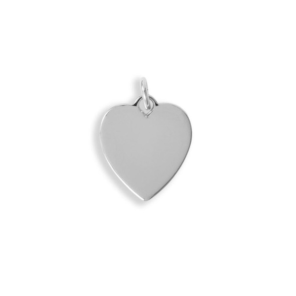 Sterling Silver Small Engravable Heart Pendant