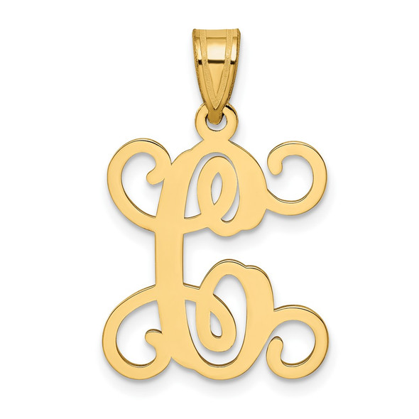 10k Yellow Gold Initial Letter C Pendant