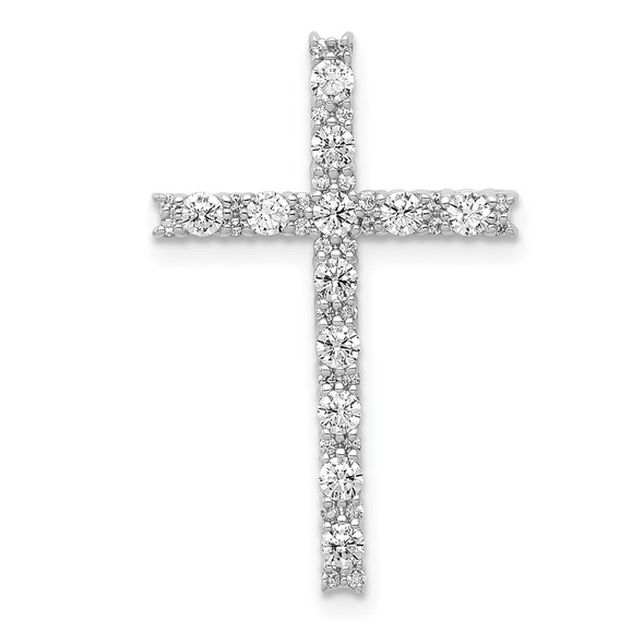 14k White Gold Diamond Latin Cross Pendant PM4980-050-WA