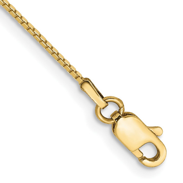 9" 10k Yellow Gold .90mm Box Chain Anklet