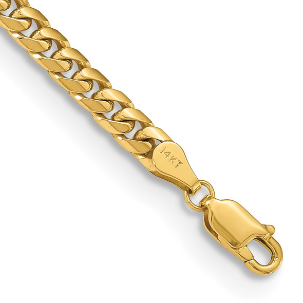 7" 10k Yellow Gold 4.3mm Solid Miami Cuban Chain