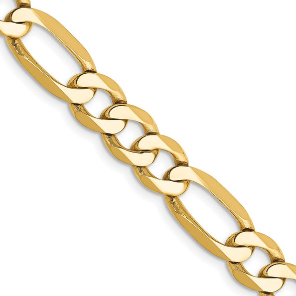 8" 10k Yellow Gold 7mm Flat Figaro Chain