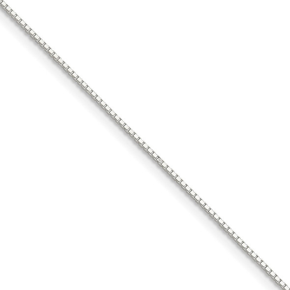 16" Sterling Silver .8mm 8 Sided Diamond-cut Box Chain