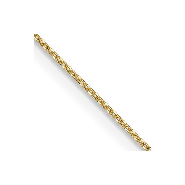 24" 10k Yellow Gold .6mm Diamond-cut Cable Chain