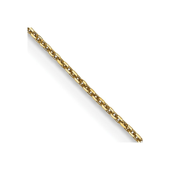 20" 14K Yellow Gold 20 inch .65mm Diamond-cut Round Open Link Cable with Lobster Clasp Chain