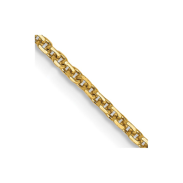 16" 10k Yellow Gold 1.45mm Diamond-cut Cable Chain