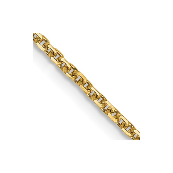 20" 10k Yellow Gold 1.45mm Diamond-cut Cable Chain