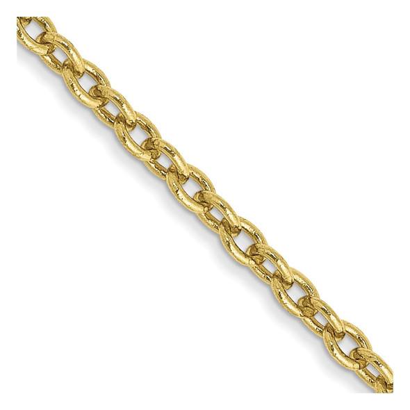 16" 10k Yellow Gold 2mm Cable Chain