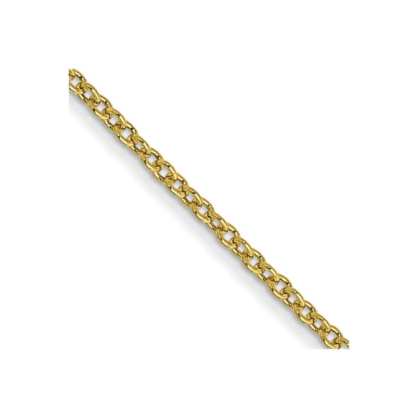 16" 10k Yellow Gold 1mm Cable Chain