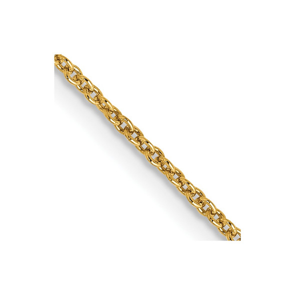 18" 10k Yellow Gold 1.2mm Cable Chain