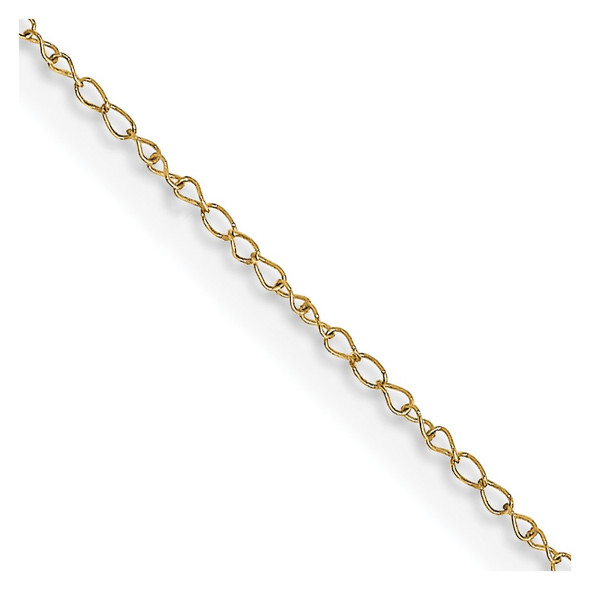 24" 14K Yellow Gold 24 inch Carded .42mm Curb with Spring Ring Clasp Chain