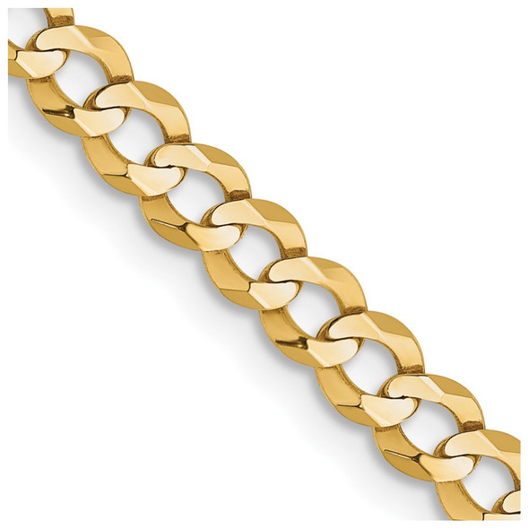 22" 10k Yellow Gold 3.7mm Lightweight Flat Cuban Chain